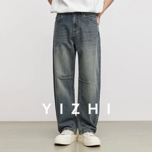 Vintage Washed Wide-Leg Jeans